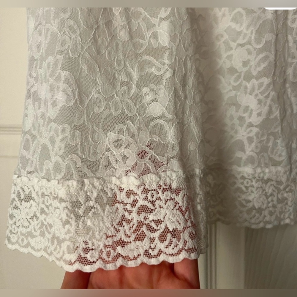 Vintage Victoria Secret All White Lace Slip Dress - Picture 5 of 5